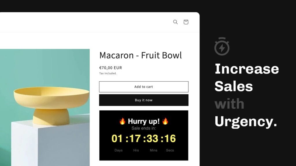 increase shopify store sales using countdown timer app