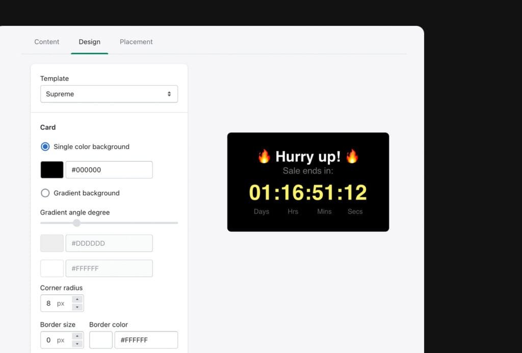 highly customizable shopify product countdown timer