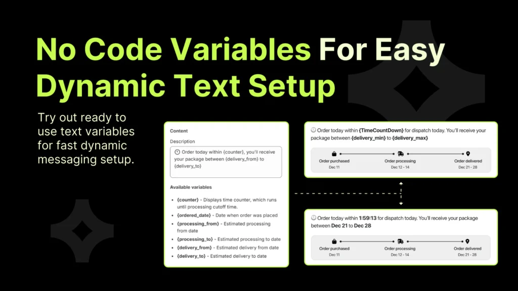 no code shopify estimated delivery date app